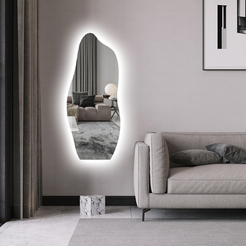 Miroir mural asymétrique à DEL