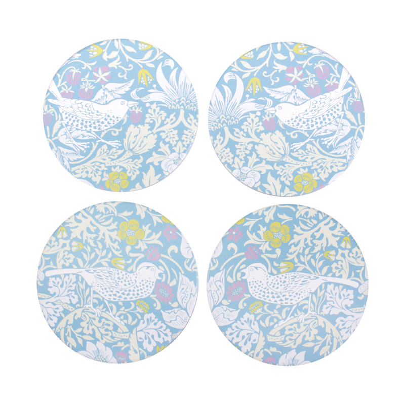 Ceramic Round 4 Piece Coaster Set