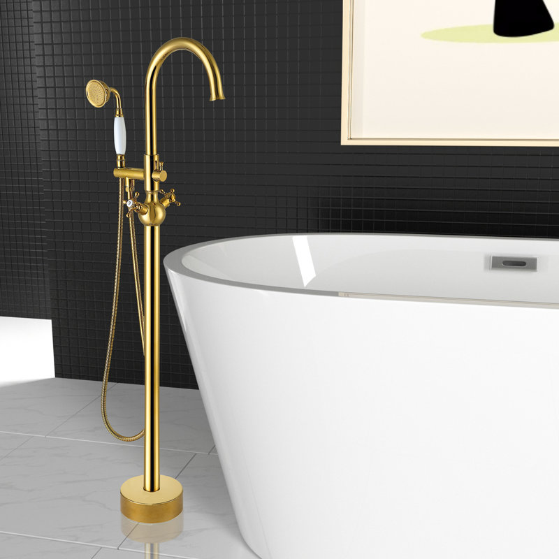 Freestanding Tub Filler, Tianium Golden