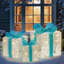 Ensemble de 3 boîtes-cadeaux de Noël illuminées à DEL pour décoration d'extérieur-131111723