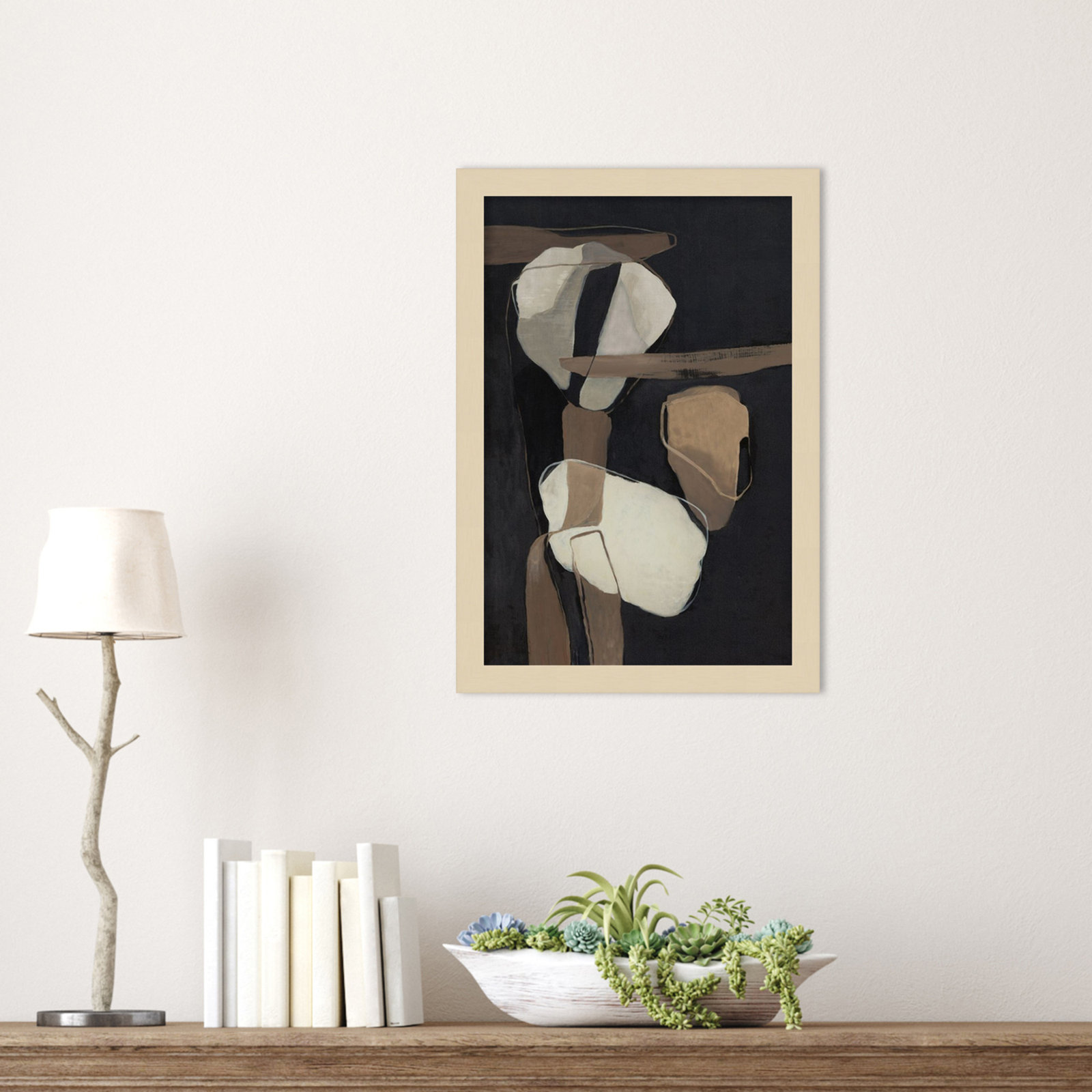 All Attached Print by Jacob q, Brown, 17" H x 12" W