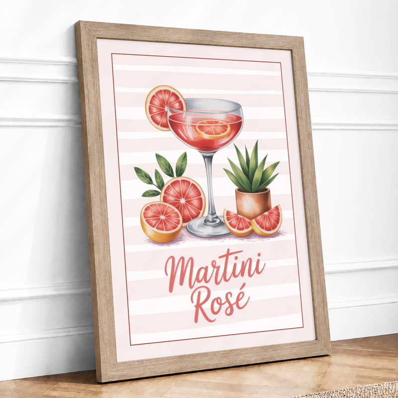 Martini Rosé Botanical - Print, A1 - 84.1 x 59.4 cm, Oak
