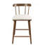 Tabouret de comptoir rembourré beige en bois de style Windsor-1355048955-1355048952