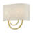 2 Light English Bronze ADA Sconce With Hand Crafted Oatmeal Fabric Shade With White Fabric Inside-1735519368