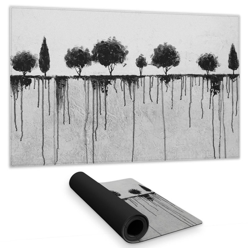 Ink bleeding trees - 14.00"x24.25" Desk mat