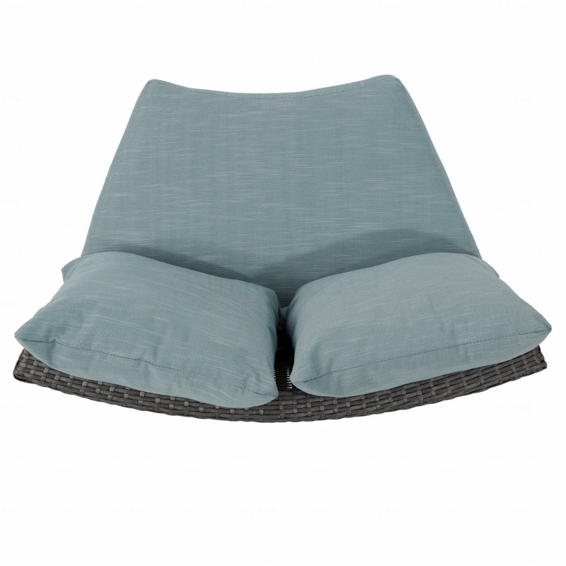 Patio Pt Limon Single Sofa, Teal Cushion/Gray Frame