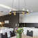 Ellegi 24" Ring 100-277V Up-Down 6-Light Height Adjustable ETL Certified Integrated LED Chandelier