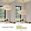 Lustre tambour 5 lumières avec abat-jour en tissu et corde