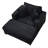 42.2 Inch Deep Seat Armchair In Modern Black Corduroy，soft Padding & Cushions, Matching Storage Ottoman, Suitable For Living Room & Bedroom-1683244450