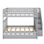 Full Bunk Bed with Built-In Stairs , Trundle Bed Included-134703498