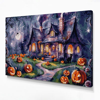 Halloween, digne d'Halloween, esthétique sur toile mauve