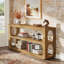 Console en bois massif avec rangement à 3 niveaux, canapé de 63 po de long pour le couloir, le salon, le vestibule ou la chambre à coucher
