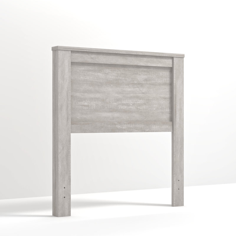 Tête de lit à panneau Tevrat, Chêne gris cendré, Simple