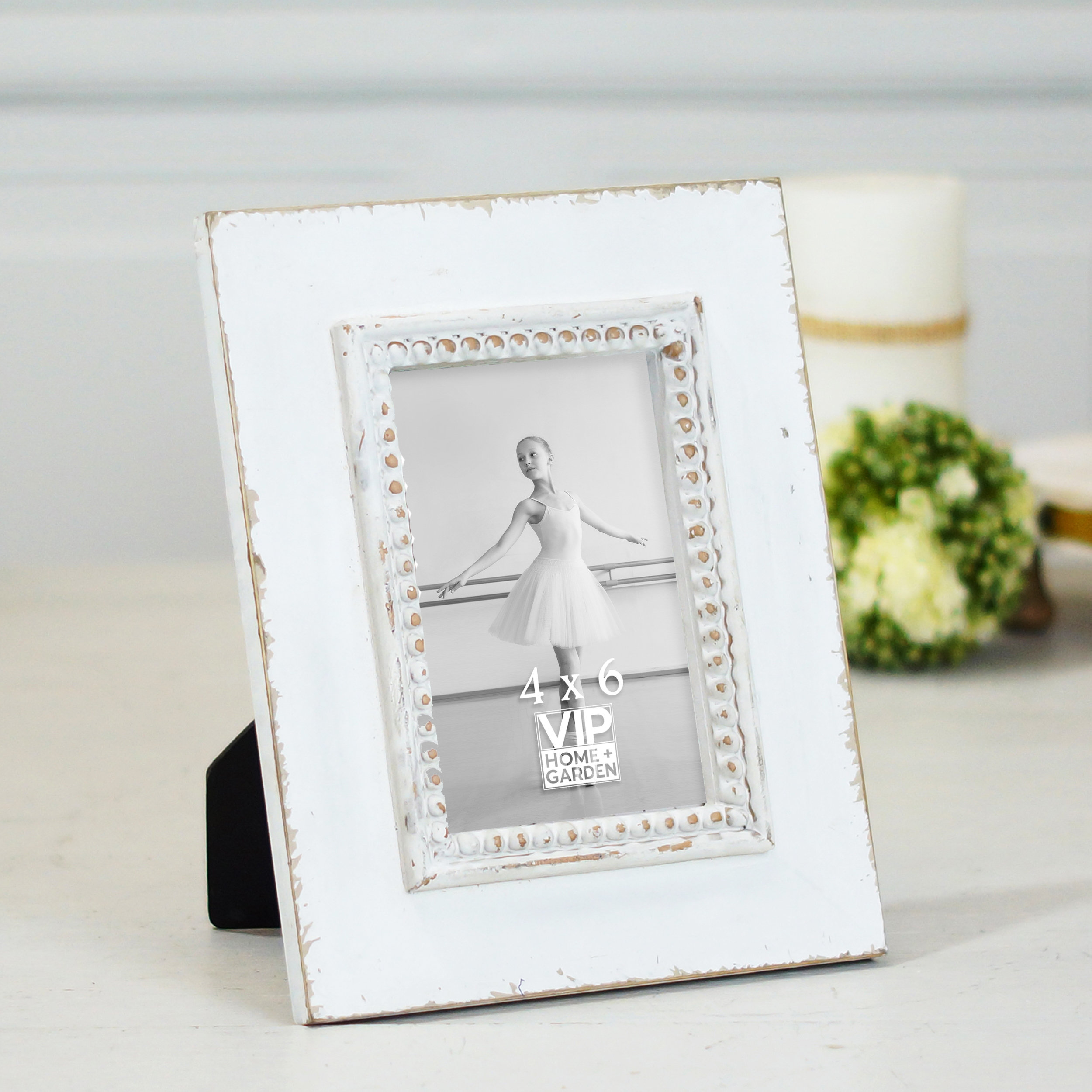 Ophelia & Co. VIP Wood 7.5 in. White 4x6 Photo Frame | Wayfair
