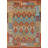 Geometric Handmade Flatweave Rectangle 5'1" x 6'6" Wool Area Rug in Oranges/Rust