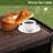 Brown Rattan Bar Table With Wheels