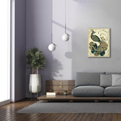  «Royal Peacock 1» par Chariklia Zarris, art mural sur toile, 26 po x 34 po