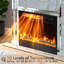 Symple Stuff 39.37 " W Silver Electric Fireplace with BTU 5118