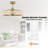 29.1" Caged Ceiling Fan with Dimmable LED Lights and Remote Control