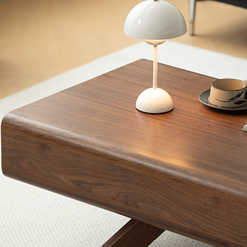 Black Walnut Coffee Table with Rounded Corners