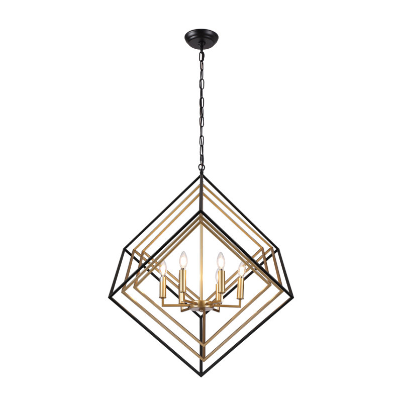 Lustre géométrique unique à 5 lumières
