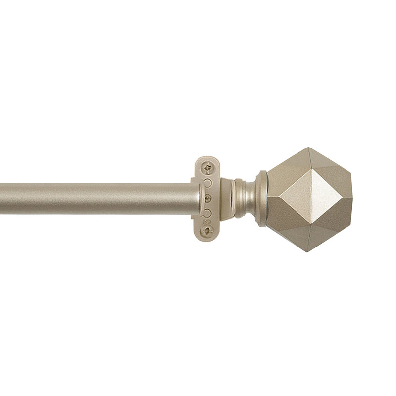 Tringle à rideaux simple ajustable 0,75 po Musa, 48 po à l 86 po