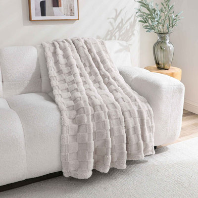 Jeté décoratif ultra doux et moelleux Kate Aurora Greenwich - 50 po x 60 po