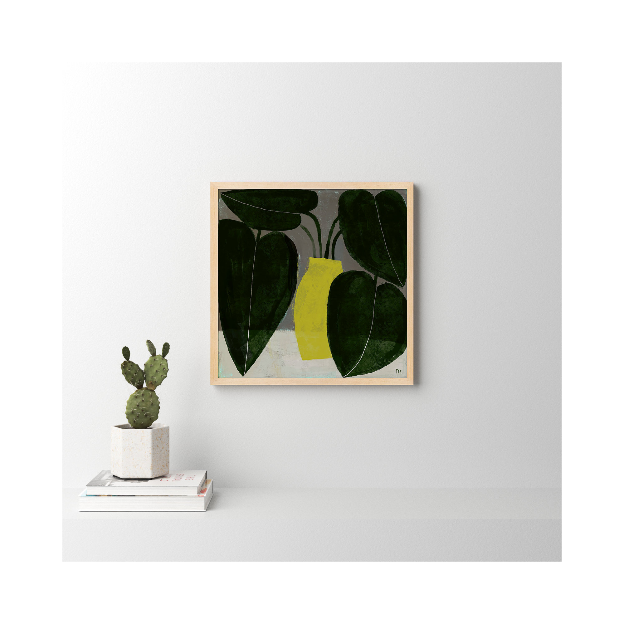 Plant #7 by StudioM, Brown, 24" H x 24" W x 1.25" D