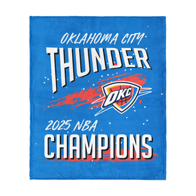 NBA Oklahoma City Thunder Champs - jeté en soie Net Gain Touch - 50 x 60 pouces