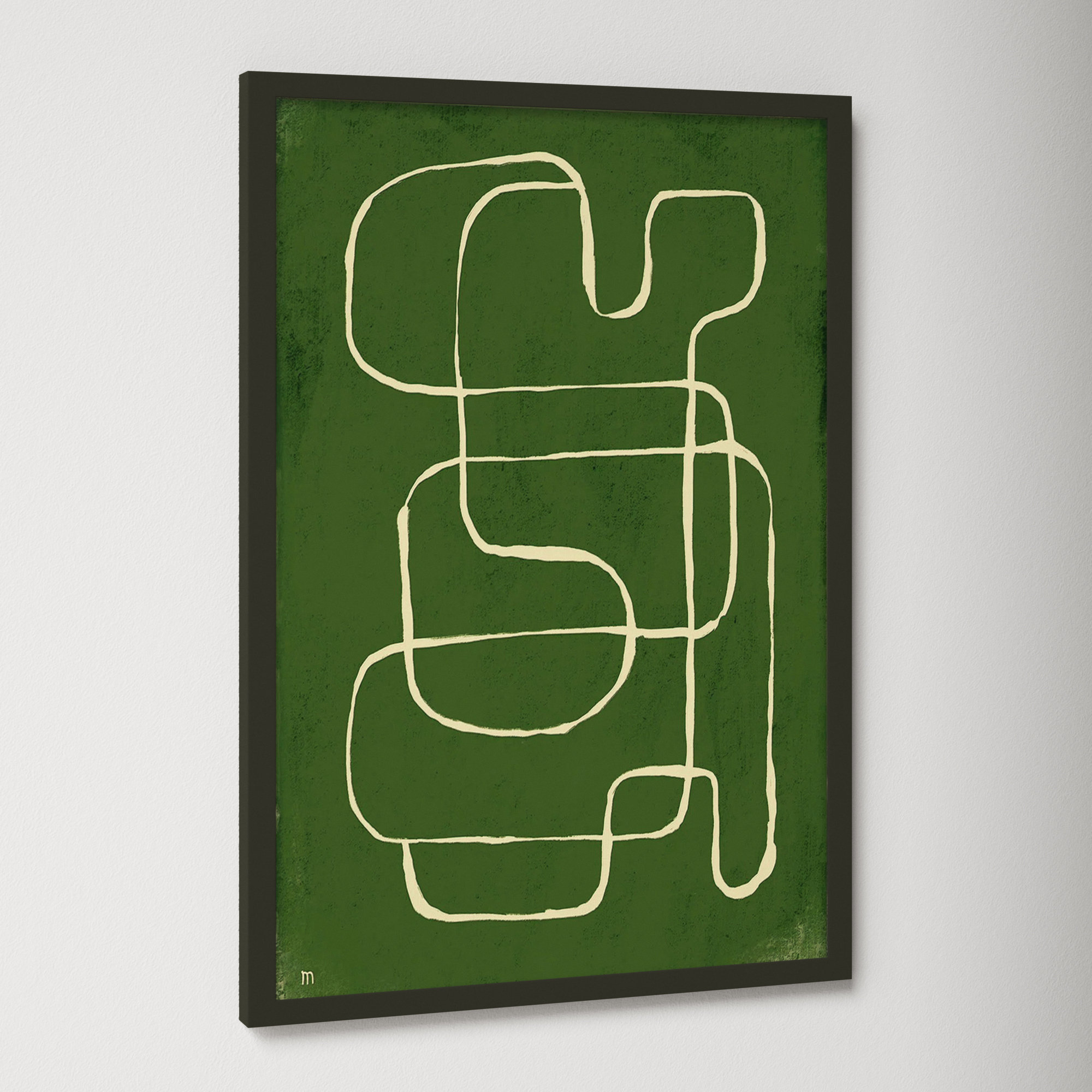 Line Works 1 by Studiom, Black Framed Paper, 20" H x 14" W x 1.25" D