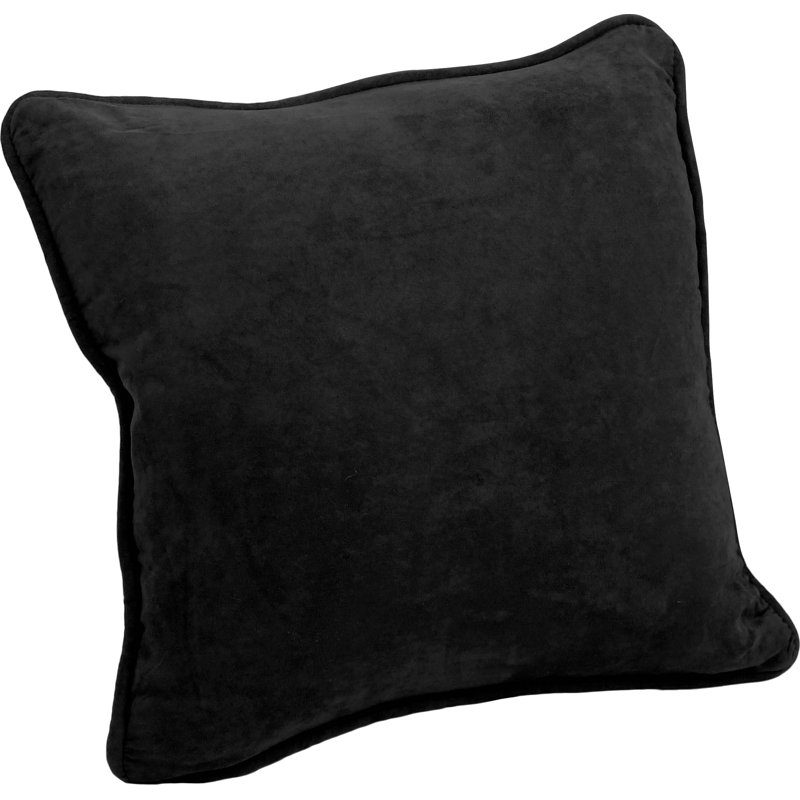 Corded Throw Pillow, Black