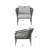 The Rope Patio Lounge Armchair Sofa with Cushions & Armrest & Backrest