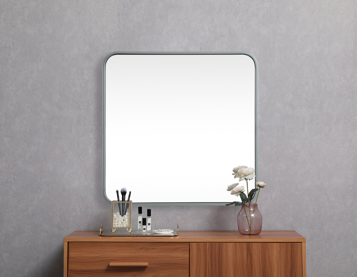Wall Mirror, Silver, 24"  x 24" 