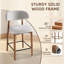 Chaise rembourrée en bois massif avec tabouret-2143590156