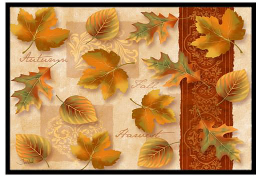 Paillasson d’automne anti-dérapant Tuttletown, Rectangle 1 pi 6 po x 2 pi 3 po