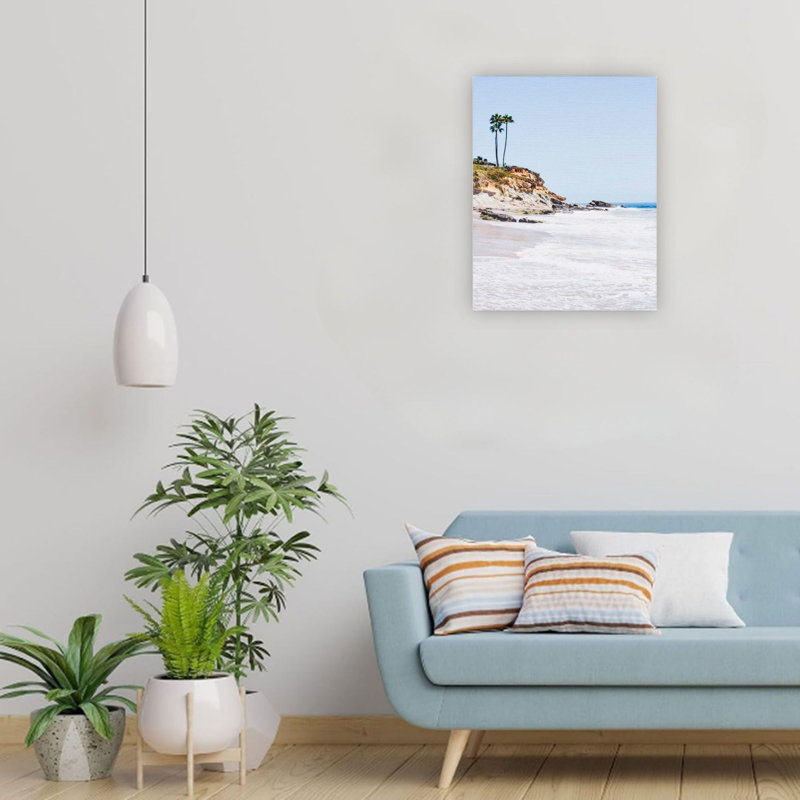 Décoration murale sur toile bleu délavé 24 x 18 po