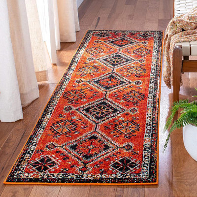 Tapis oriental rouge / orange Daemyn