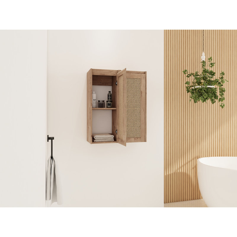 Armoire latérale de salle de bain de 9,81 po de largeur, aspect moderne, fermeture douce, tablette spacieuse