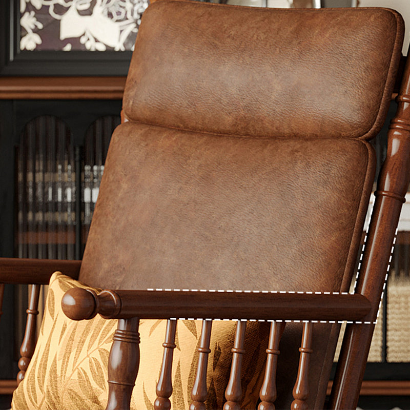 Chaise berçante en bois massif