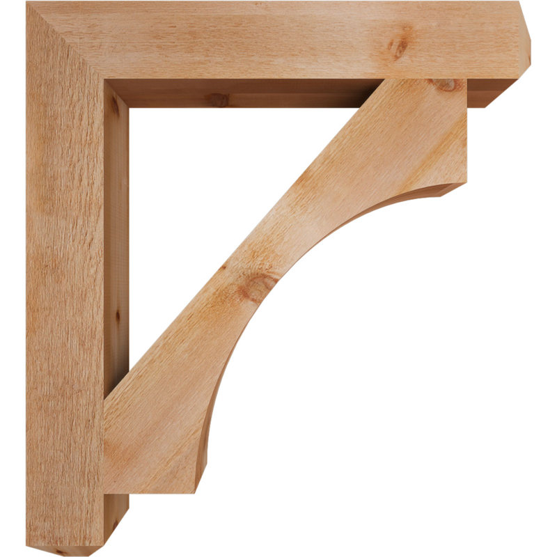 H 6 po x l 40 po x Support en bois / corbeau, Cèdre rouge, H 44 po x l 6 po x P 40 po