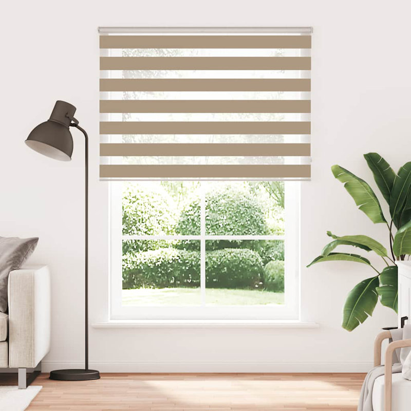 17 Stories Zebra Blind Sand Brown 120X150 Cm Fabric Width 115.9 Cm Polyester, Sand Brown, 165cmW x 200cmL