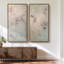 Doux jardin floral abstrait en rose et menthe - ensemble de 2 reproductions d'art murales encadrées sur toile 60 po x 20 po x 2 pièces, 60 po x 30 po x 2 pièces-64579741-64822191
