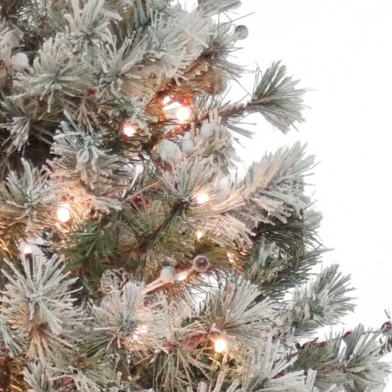 Arbre de Noël artificiel épinette enneigé 7,5 pi Idaho