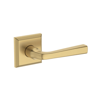 Kingvale Half Dummy Lever with Traditional Square Rose in Lifetime (PVD) Polished Brass