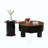 Round Nesting Coffee Table Set Of 2, Coffee Table With Storage Drawer, Plastic Center Table For Living Room-344224462-344224461