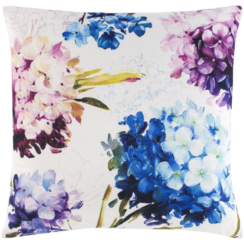  Perenial Floral Throw Pillow Cover, 20" x 20"