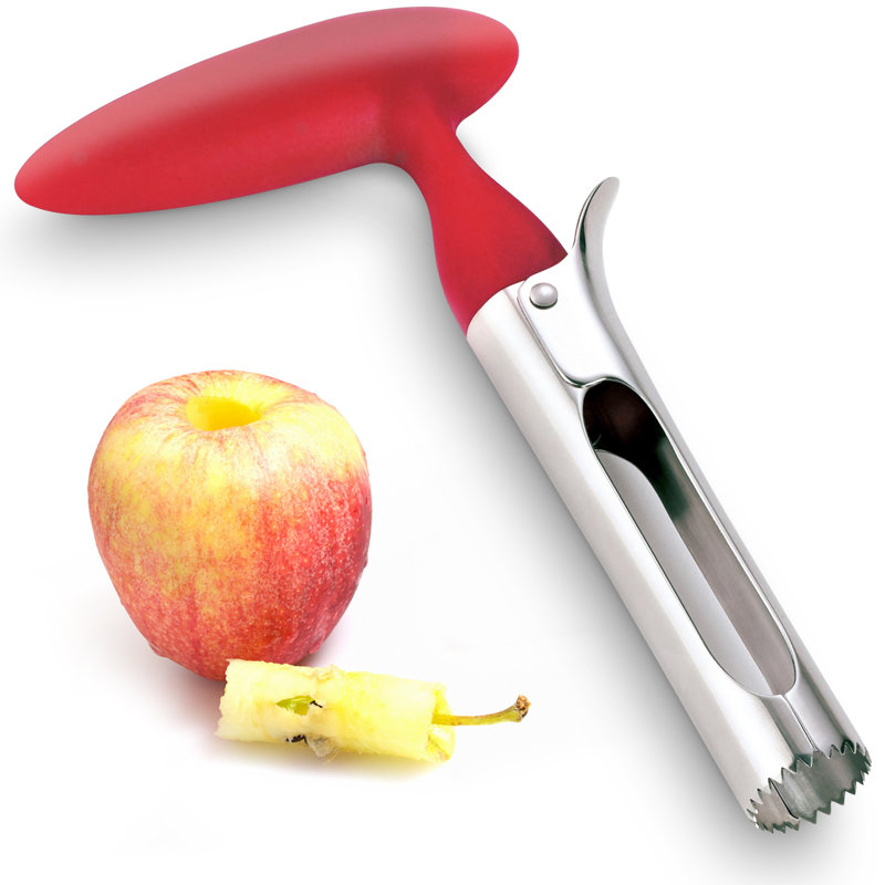 Zulay Kitchen Apple Corer Durable Apple Corer Remover Stainless Steel Cupcake Corer, Green
