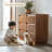 Commode double 6 tiroirs de 47 po avec panneau ondulé Dejesus
