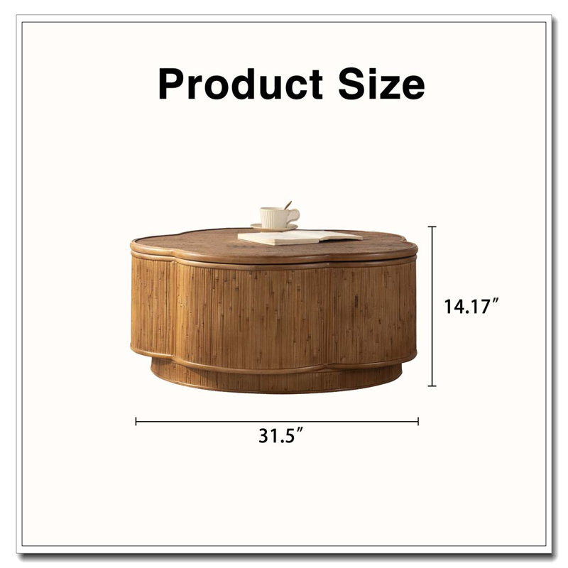 Table basse avec rangement amovible
