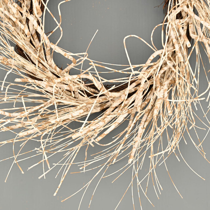26" Handcrafted Birch and Grapevine Everyday Wreath